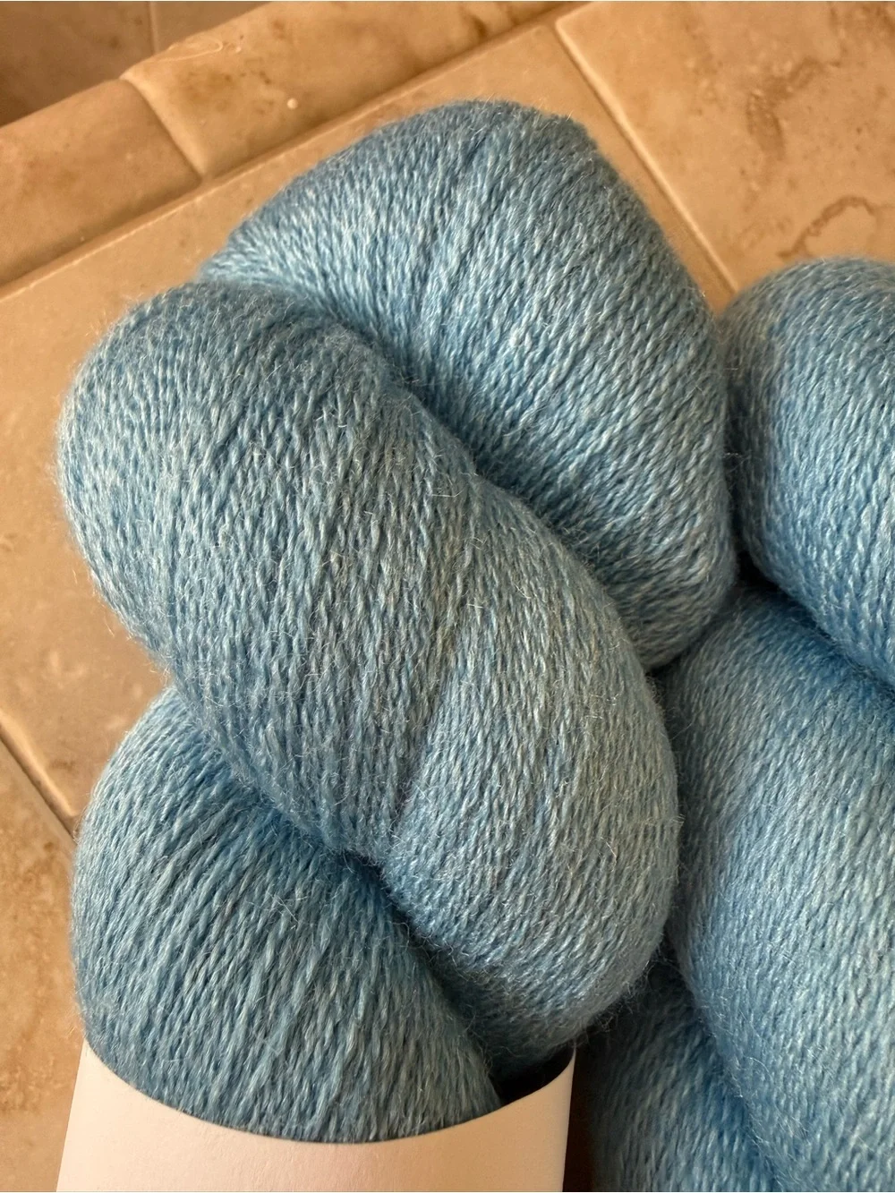 Jagger Spun Wool/Silk Blend Yarn -2 Skeins of Aegean Blue